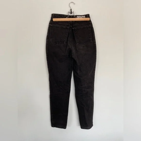 Vintage BONGO by Gene Montesano Black High Waisted Tapered Jeans Size 7 - Picture 3 of 11